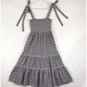 O.P.T. One Pretty Time Cara Medium Dress Smocked Floral Tiered Cotton